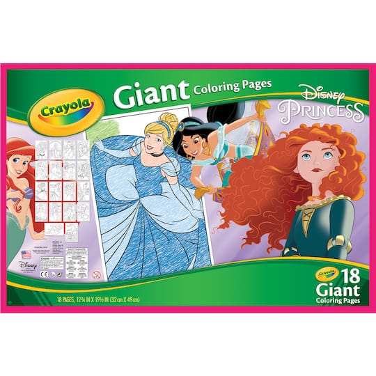 12 Packs: 18 ct. (216 total) Crayola® Disney Princess Giant Coloring Pages